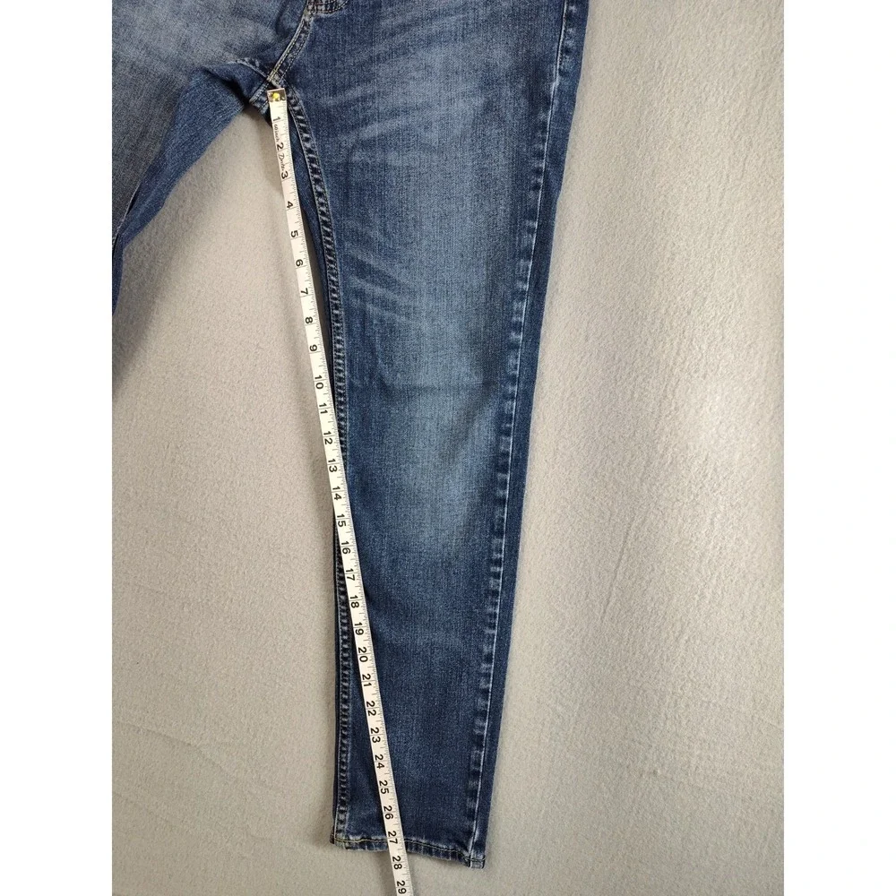 Hollister Men Jean 30 Blue Medium Wash Denim Straigh Slim Stretch Low Rise Denim